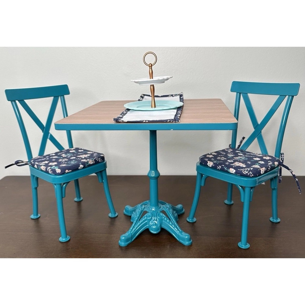Teatime Table and Chairs Set American Girl Truly Me Retired Bistro Furniture